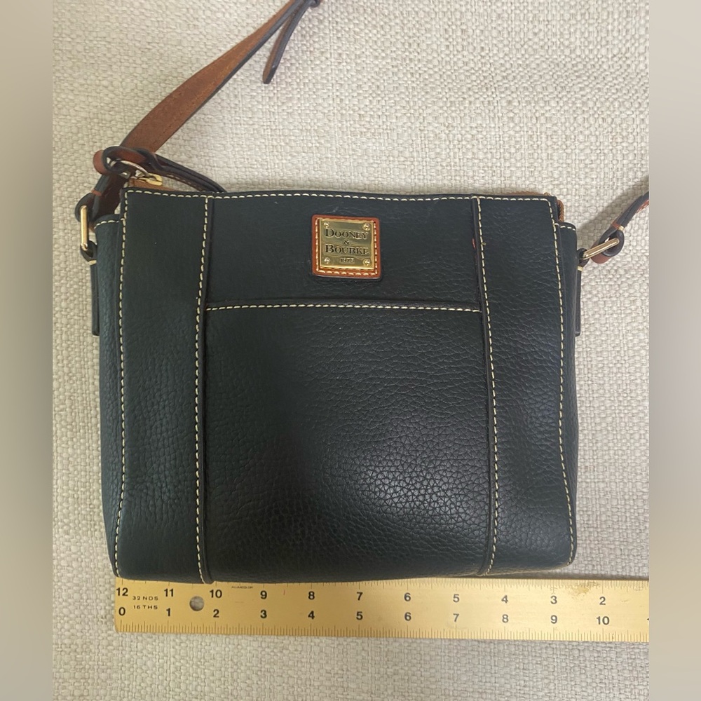 Dooney & Bourke EUC  Black/brownWexford Leather Lexington Crossbody Bag - Picture 9 of 16